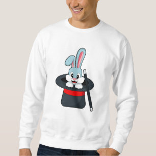 Rabbit at Magic with Wand & Hat Sweatshirt