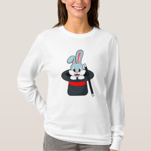 Rabbit at Magic with Wand & Hat T-Shirt
