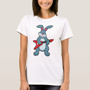 Rabbit at Music with Guitar T-Shirt
