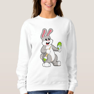 Rabbit at Painting with Egg Sweatshirt