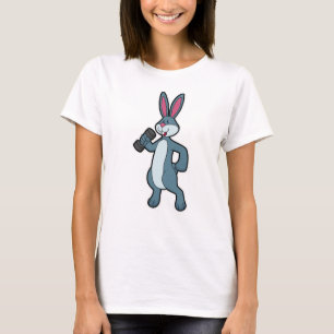 Rabbit at Strength training with Dumbbell T-Shirt