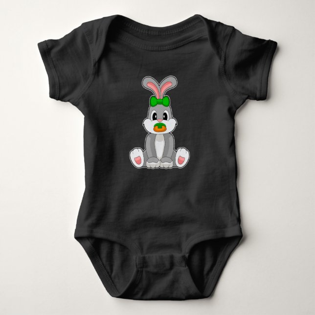 Rabbit Baby Pacifier Bodysuit (Front)