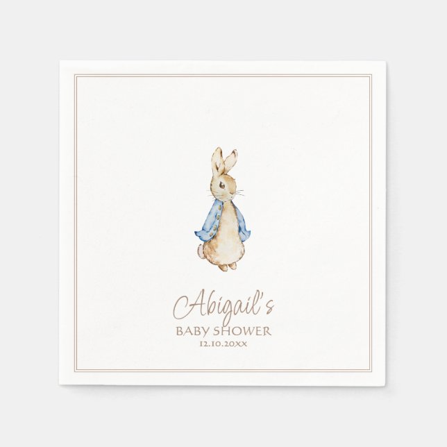 Rabbit Baby Shower Napkin (Front)