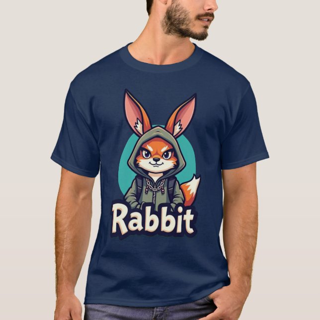 Rabbit Basic Dark T-Shirt (Front)