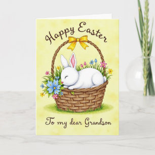 Rabbit Basket Springtime Card