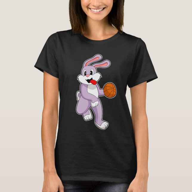 Rabbit Basketball player Basketball T-Shirt (Front)
