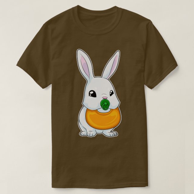 Rabbit Bib Pacifier T-Shirt (Design Front)