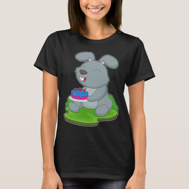 Rabbit Birthday Cake T-Shirt (Front)