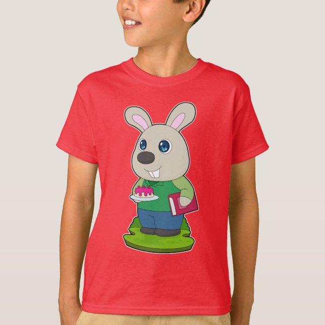 Rabbit Birthday Teacher T-Shirt (Front)
