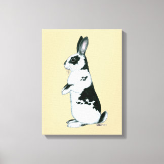 Rabbit:  Black and White Canvas Print