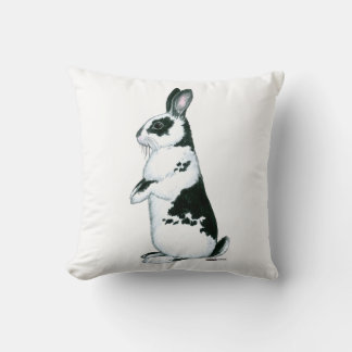 Rabbit: Black and White Cushion