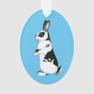 Rabbit: Black and White Ornament