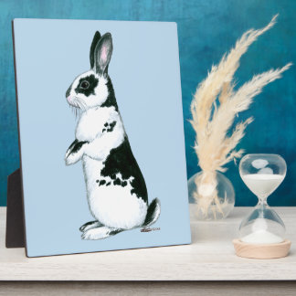 Rabbit: Black and White Plaque