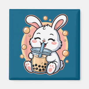 Rabbit Boba Tea Bubble Tea Magnet