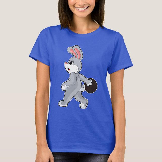 Rabbit Bowling Bowling ball T-Shirt (Front)