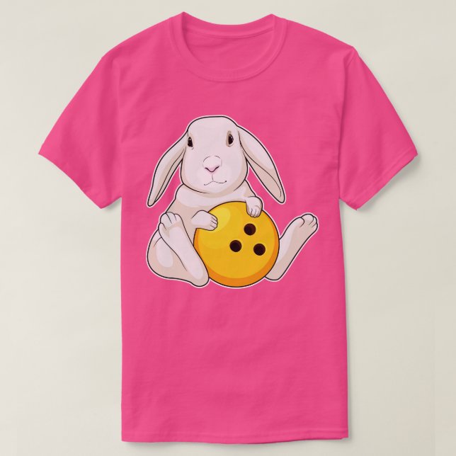 Rabbit Bowling Bowling ball T-Shirt (Design Front)