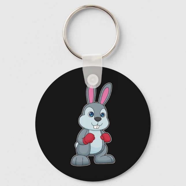 Rabbit Boxer Boxing Gloves Boxing  Key Ring (Front)
