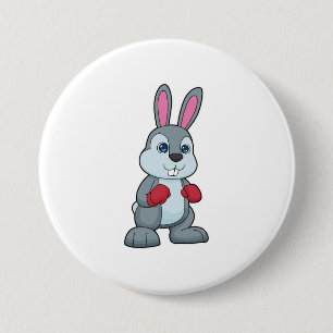 Rabbit Boxing Boxer Boxing gloves 7.5 Cm Round Badge