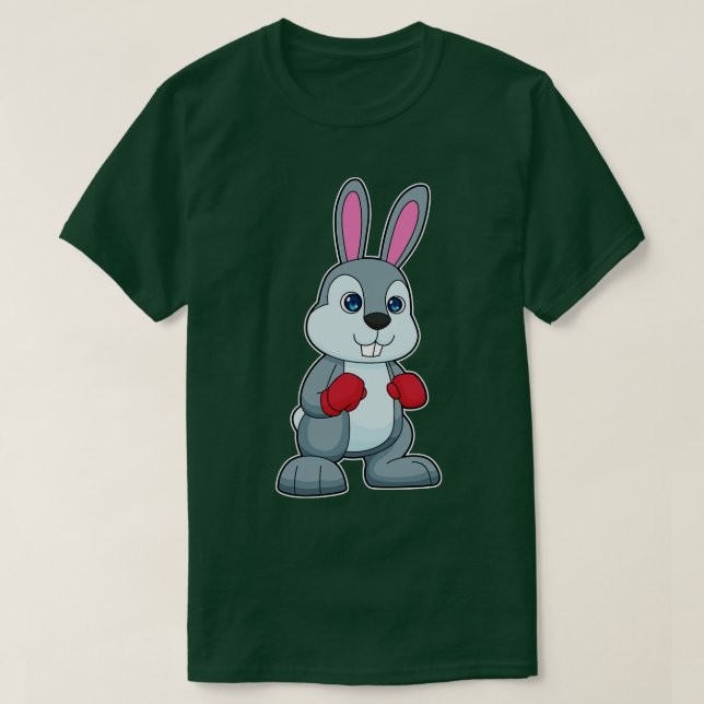 Rabbit Boxing Boxer Boxing gloves T-Shirt (Design Front)