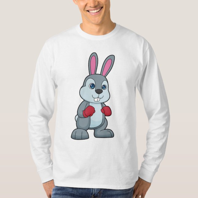 Rabbit Boxing Boxer Boxing gloves T-Shirt (Front)