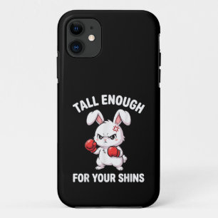 Rabbit Boxing Tall Enough for Your Shins Funny Case-Mate iPhone Case