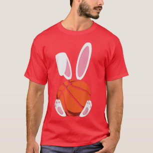 Rabbit Boys Teens Easter basketball Egg bunny Kids T-Shirt