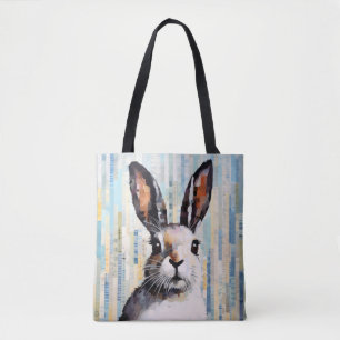 Rabbit Bunny Animal Art Decor Paint Tote Bag