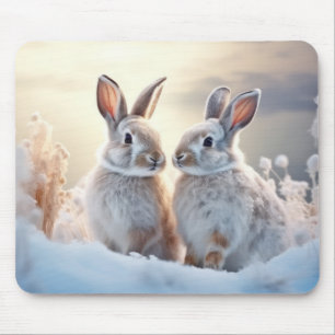 Rabbit Bunny Animal Wildlife Wilderness Colourful Mouse Pad