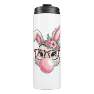 Rabbit Bunny Blowing Bubble Easter Day Cute Women  Thermal Tumbler