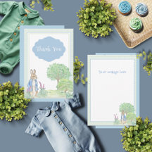 Rabbit Bunny Blue Baby Shower