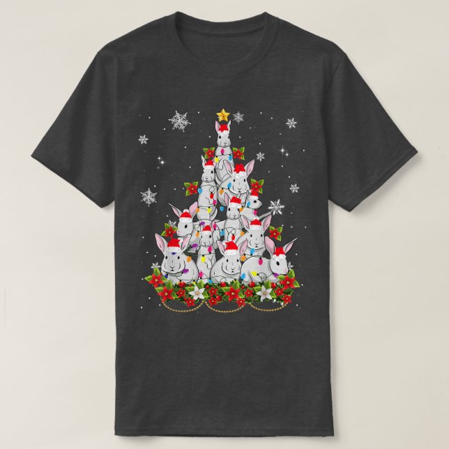 Rabbit Bunny Christmas Tree Ornament Decor  T-Shirt (Design Front)