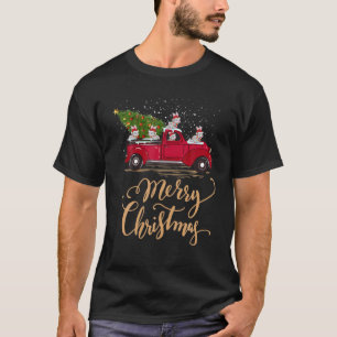 Rabbit Bunny Driving Christmas Tree Truck Bunny Ch T-Shirt