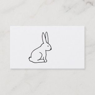 Rabbit bunny fun simple graphic symbol logo art business card