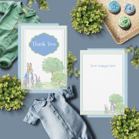 Rabbit Bunny Greenery Blue Baby Shower 