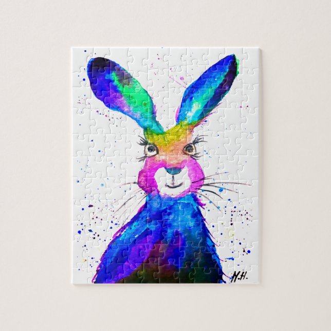 Rabbit Bunny Hare Easter Animal Wildlife Cute Jigsaw Puzzle (Vertical)