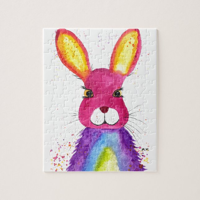 Rabbit Bunny Hare Easter Animal Wildlife Cute Jigsaw Puzzle (Vertical)
