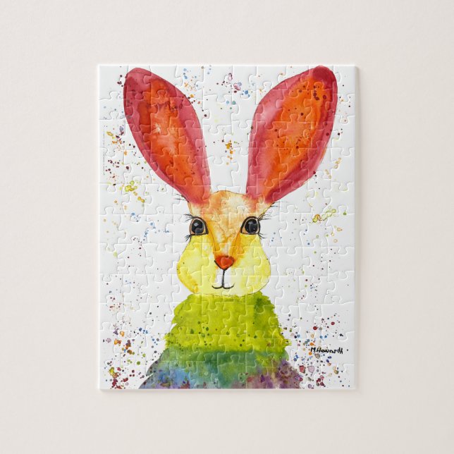 Rabbit Bunny Hare Easter Animal Wildlife Cute Jigsaw Puzzle (Vertical)