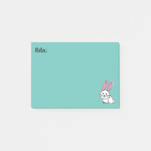 Rabbit bunny lucky white fluffy tail long ears post-it notes