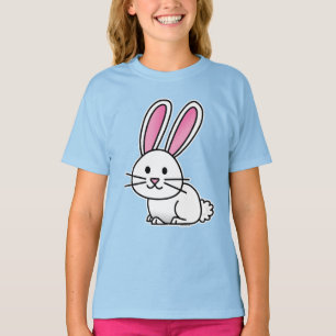 Rabbit bunny lucky white fluffy tail long ears T-Shirt