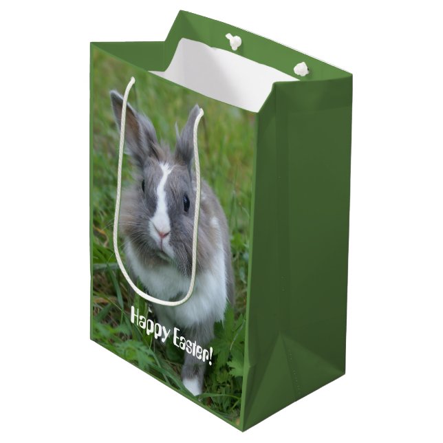 Rabbit bunny medium gift bag (Front Angled)