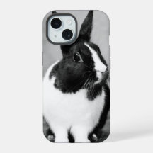 Rabbit Bunny Photo Black and White Personalizable