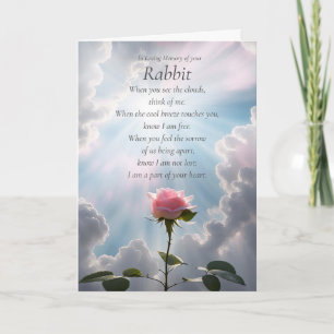 Rabbit Bunny Sympathy Pet Condolences Spiritual Card