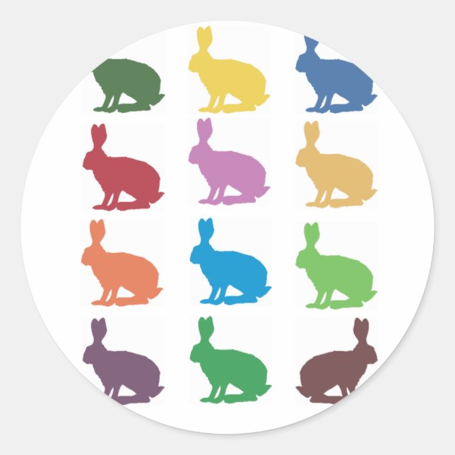 Rabbit (Bunny) T-Shirts & Gifts Classic Round Sticker (Front)