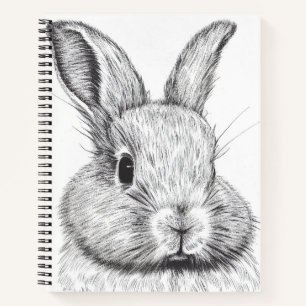 Rabbit Bunny Wild Nature Animal Illustration Art Notebook
