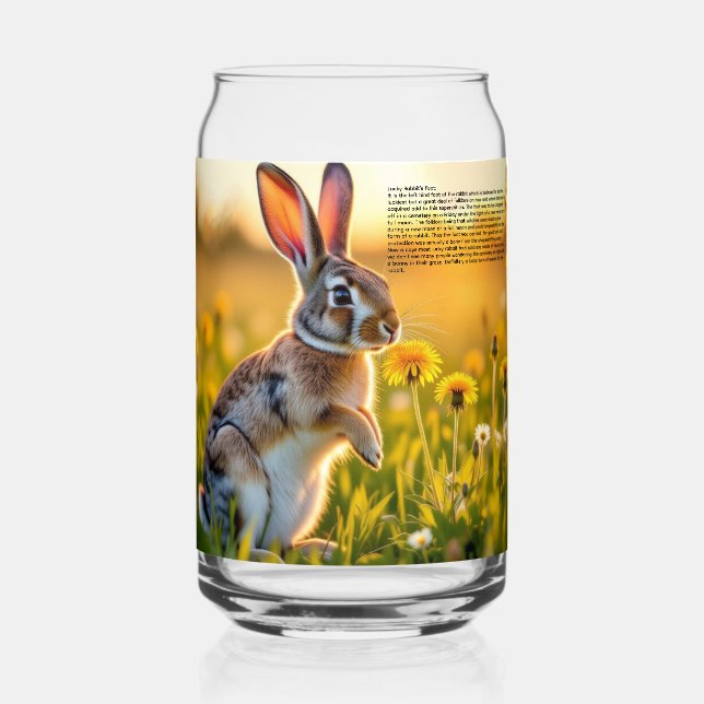 Rabbit Can Glass (Front)