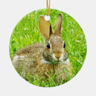 rabbit ceramic tree decoration