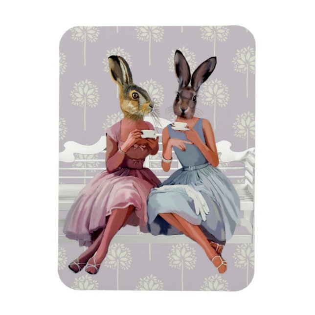 Rabbit Chat Magnet (Vertical)