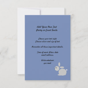 Rabbit Children’s Party or Event Invitation