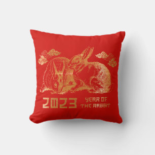 Rabbit Chinese Zodiac Lunar New Year Cushion