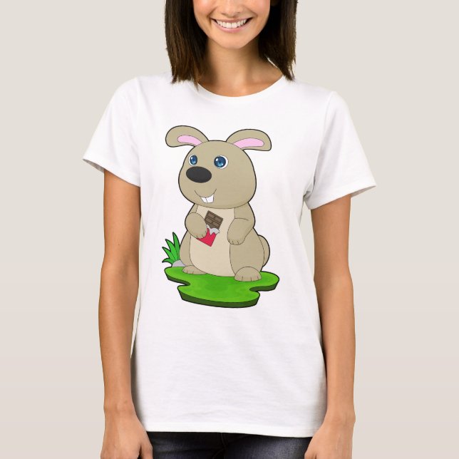 Rabbit Chocolate bar T-Shirt (Front)
